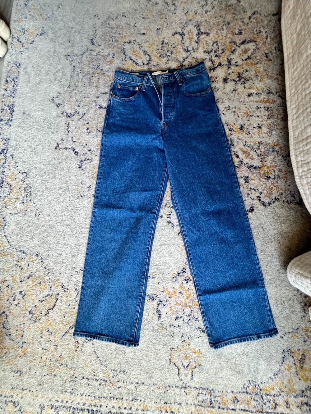 Levi's Straight Leg Jeans in Deep Blue Wash